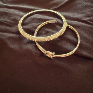 Elegant Silver Bangle Set